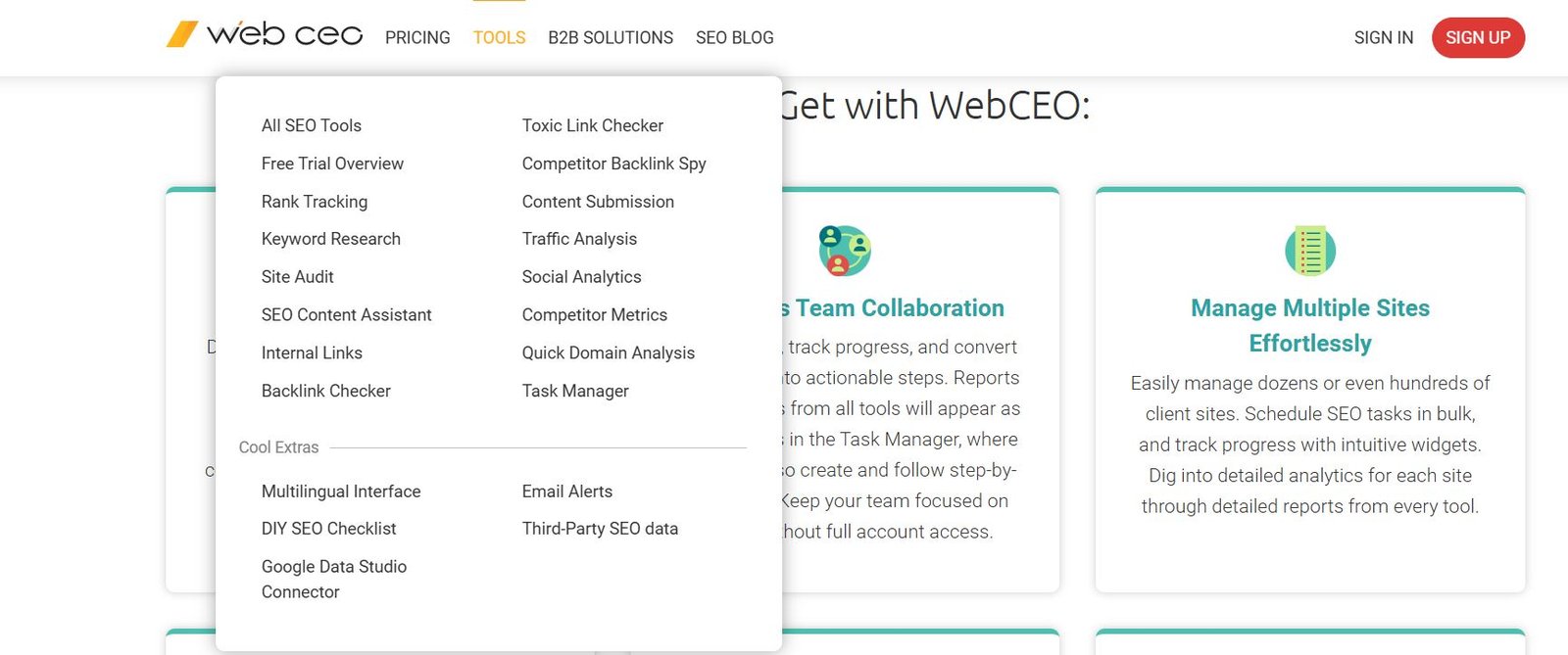 web ceo tool